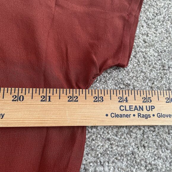 Madewell Rhyme Top Blouse Dark Rust V-Neck Swing Viscose Women’s Size Small New - Picture 10 of 10